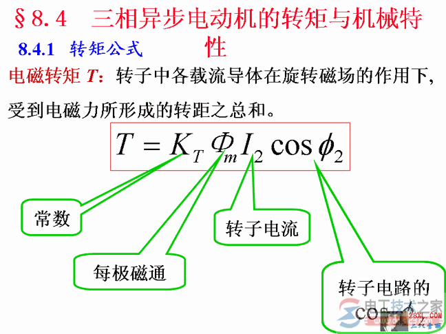 电念头的电磁转矩